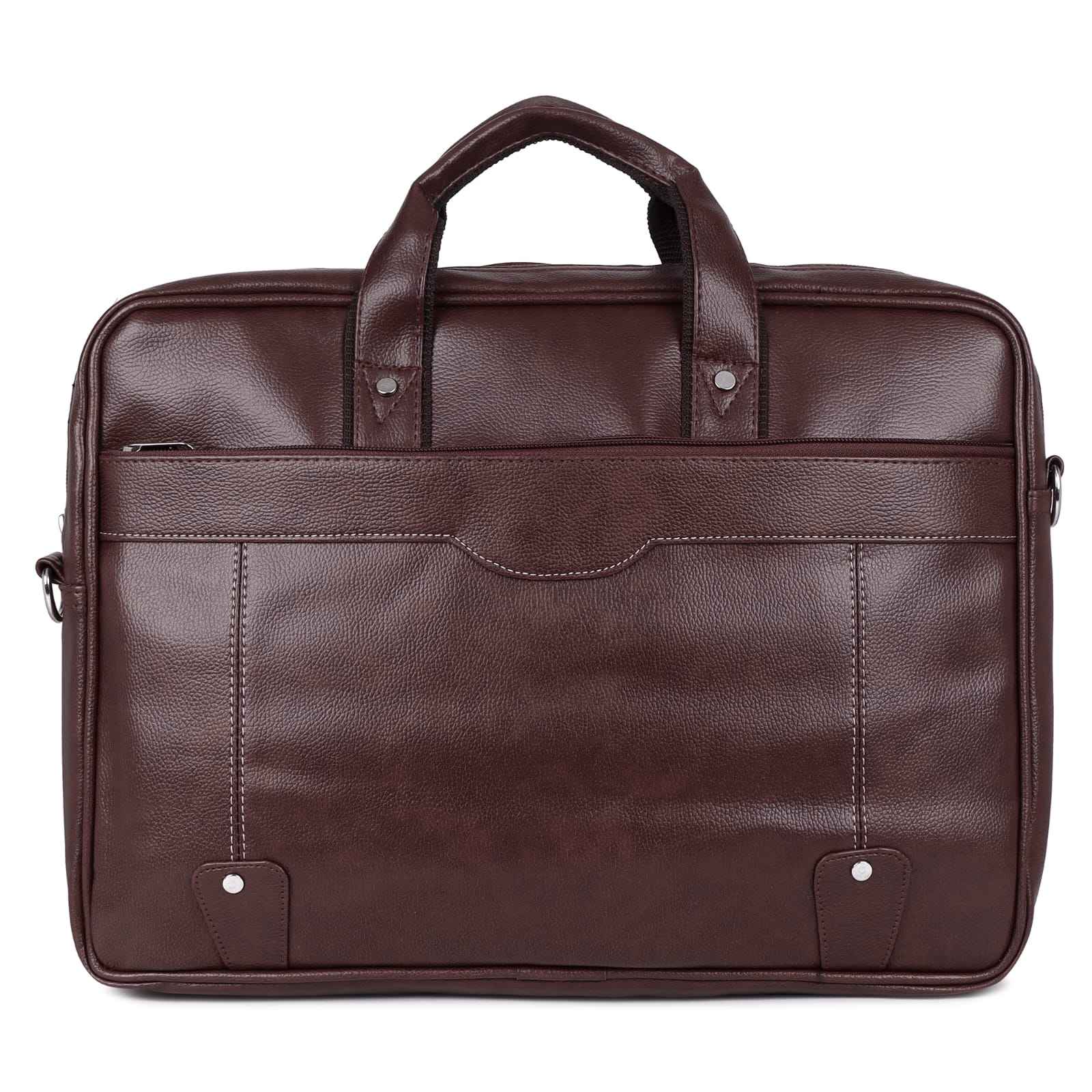 Premium Brown Leather Laptop Briefcase / Office Work Bag