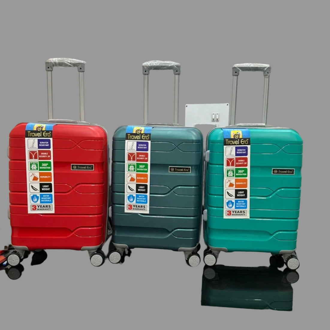 Hard Shell Trolley Suitcase with 360° Spinner Wheels